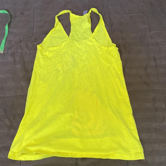 Yellow Neon Snail Racerback Tank top Women’s Size Medium - Picture 2 of 6